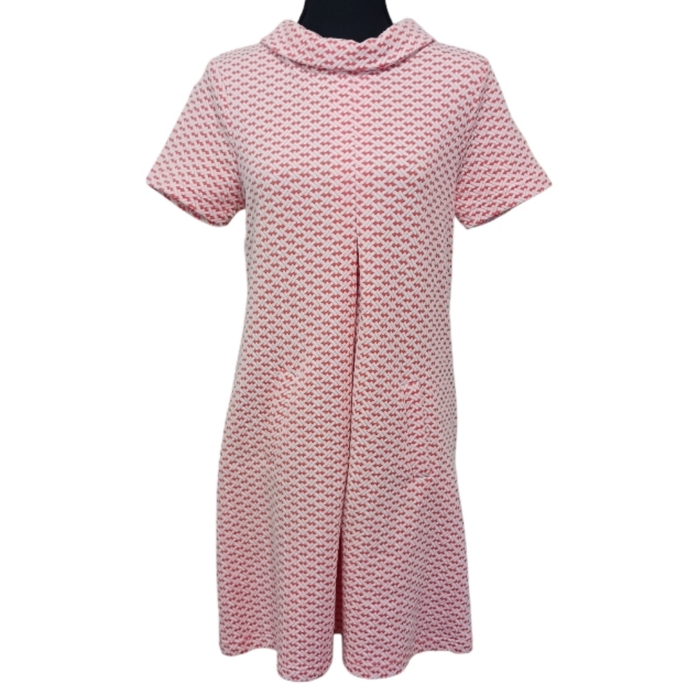 Tyler Boe Kristen Roll Collar Dress Spring Coral A-Line